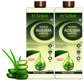 Iyush Herbal Ayurveda Aloe Vera Juice With Pulp For Weight Loss, Skin & Hair, Bitterness Free Thar Aloe Vera Juice | 500ml 1.1lbs Each Pack Of 2
