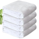 Heelium Bamboo Bath Towel | Lightweight & Quick Drying | Ultra Absorbent Towel 400 Gsm | Pack Of 4 - White