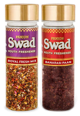 Panjon Swad Royal Fresh Mix & Banarasi Paan Mukhwas 220gm, (110gm *2 Bottles)