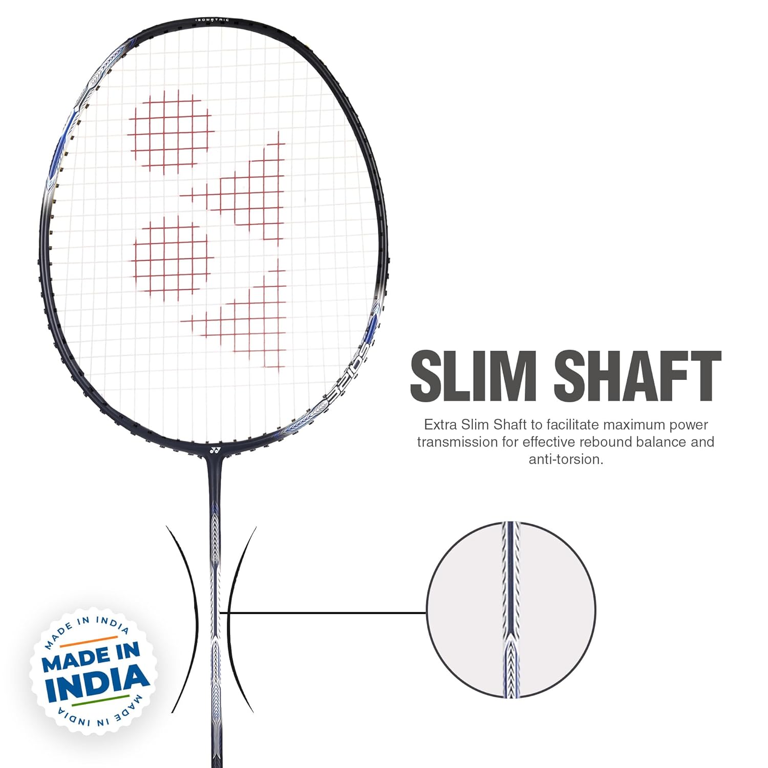 Yonex Graphite Badminton Racquet ASTROX ATTACK 9 High Durability, 80gms - 32lbs, Grip Size - 4 1/2 Inches | Colour - Black Yonex Graphite Badminton Racquet ASTROX ATTACK 9 High Durability, 80gms - 32lbs, Grip Size - 4 1/2 Inches | Colour - Black