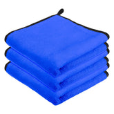Kuber Industries Cleaning Towel 450 Gsm | Reusable Cleaning Cloths For Kitchen, Duster & Home Cleaning With Hanging Loop - Pack Of 3 (Blue)