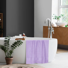 Boutiquo 100% Cotton Bath Towel 500 Gsm | Compact Quick Dry Lightweight Soft & Highly Absorbent Large Size Bath Towel - Purple