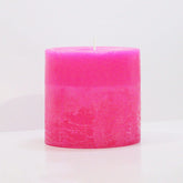 3 INCH ROSE RUSTIC PILLAR CANDLE | BURNING TIME 8 HOURS | BEST FOR RESTAURANTS