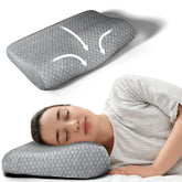 Antara Cervical Pillow For Neck, Back & Shoulder Pain, Dark Grey, Standard Size | Improves Posture & Spinal Alignment | Orthopedic Cushion With 100% Memory Foam & Skin Friendly Cover