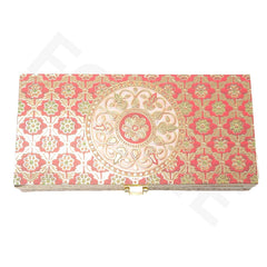 Fancy Shagun Cash Box Or Gaddi Box For Gifting Money On Wedding, New Born Baby, Ring Ceremony Pattern1pc, Material - Wood, Colour - Cream Red Flower