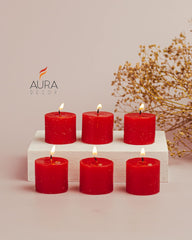 RASBERRY FRAGRANCE VOTIVE CANDLES | BURNING TIME APPROX 5 HOURS SET OF 6