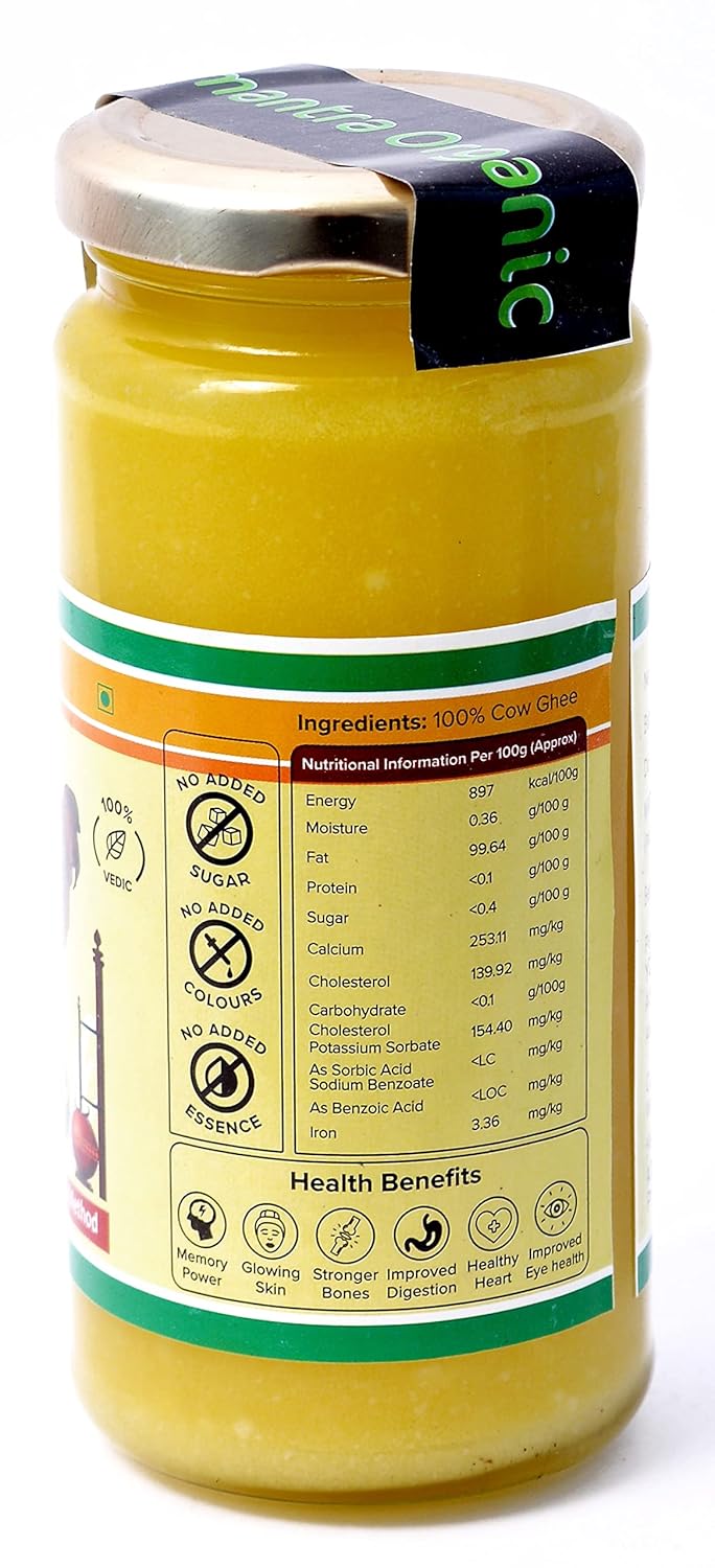 Premium Desi Sahiwal Cow Ghee By Yugmantra Organic Foods | Healthy & Delicious Desi Ghee For Daily Pooja & Daily Kitchen Dishes | (250ml) 8.4 | Jar Pack Premium Desi Sahiwal Cow Ghee By Yugmantra Organic Foods | Healthy & Delicious Desi Ghee For Daily Pooja & Daily Kitchen Dishes | (250ml) 8.4 | Jar Pack