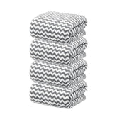 Black Gold The Finer Touch Microfiber Zigzag Bath Towel 1400 Gsm | Soft & Quick Dry Towel Lightweight & Absorbent Use For Men & Women (Grey) - Pack Of 4