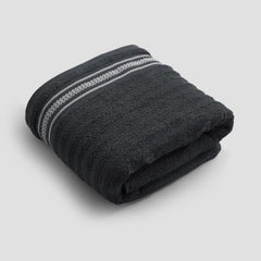 Spaces 100% Cotton Zero Twist Bath Towel 400 Gsm | High Absorbency Super Soft, Fast Drying Towels Large Size For Men & Women (Dark Grey)