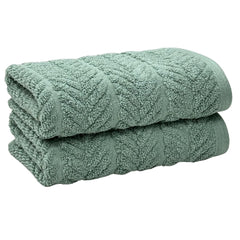 Stamio Cotton Hand Towels 400 Gsm | Home & Kitchen Use, Gym, Wash Basin, Sports | Soft, Absorbent, Quick Dry, Full Large Size (Set Of 2)- Mint Green