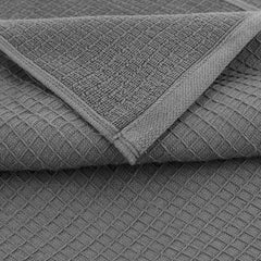 Casa Copenhagen Egyptian Cotton Waffle Large Bath Towel 500 Gsm (Grey Violet)