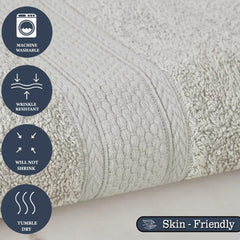Fresh From Loom Luxury Edition Egyptian 100% Pure Cotton Bath Towel 600 Gsm | High Water Heavy Soft Dual Stitched Bath Towel (Light Grey)