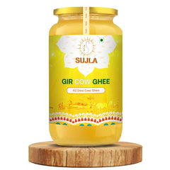 100% Pure A2 Desi Gir Cow Ghee By Sujla | Naturally Rich Taste & Aroma Desi Pure Ghee Perfect For Daily Use | (100ml) 3.3 Ounce | Jar Pack