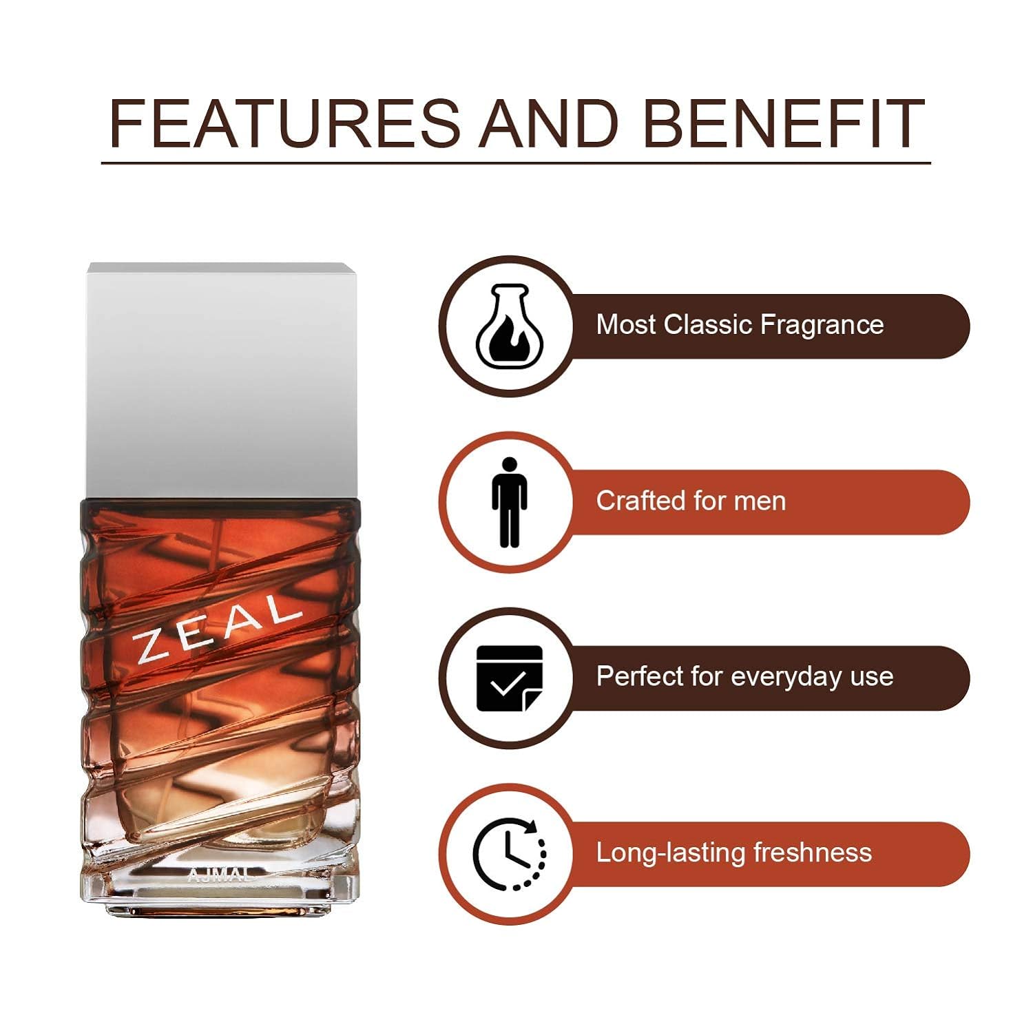 Ajmal Silver Shade  Citrus Woody Eau De Parfum &  Zeal  Aquatic Woody Eau De Parfum 100ml 3.4 Fl.oz. Each Pack Of 2  | For Men Ajmal Silver Shade  Citrus Woody Eau De Parfum &  Zeal  Aquatic Woody Eau De Parfum 100ml 3.4 Fl.oz. Each Pack Of 2  | For Men