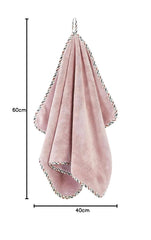 Spread Spain Microfiber Hand Towel 400 Gsm | Super Soft & Highly Absorbent Hand Towel For Gym & Workout Towels - American Denim & Rose (Pack Of 2)
