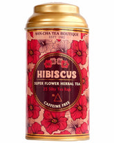 San-Cha Hibiscus Super Flower Herbal Tea - 25 Silky Tea Bags | Rich In Vitamin C, Helps Boost Immunity - Caffeine Free