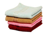 Space Fly Soft Cotton Face Towel 600 Gsm | Absorbent Washcloths & Handkerchief Set For Home, Gym & Baby Care (Multicolor) - Set Of 4