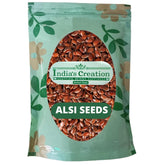 India's Creation Alsi Flax Seeds Linum Usitatissimum Raw Herbs Linseed - Jadi Booti Single Herbs, No Artificial Colour, Flavours & Preservative | 250gm 0.5lbs