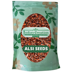 India's Creation Alsi Flax Seeds Linum Usitatissimum Raw Herbs Linseed - Jadi Booti Single Herbs, No Artificial Colour, Flavours & Preservative | 250gm 0.5lbs