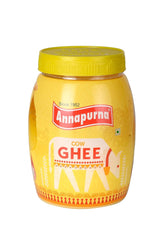 Premium Pure Cow Ghee By Annapurna | Rich In Vitamin A, D, E & K Healthy Nutrients Pure Desi Ghee Protact Your Eyesight | (1 Litre) 33.8 Ounce | Jar Pack