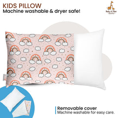 Premium Baby Pillow For Kids, Super Soft Cotton Kids Cushion - 12 X 18 Inches | For 5 Years Old Kids, Adorable Animal & Cartoon Prints | Bed Pillow, Washable, Easy To Care - Pillow 09