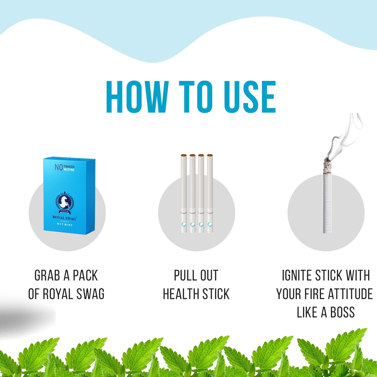 Royal Swag Ayurvedic & Herbal Cigarette, Mint Flavour - (20 Sticks) Royal Swag Ayurvedic & Herbal Cigarette, Mint Flavour - (20 Sticks)