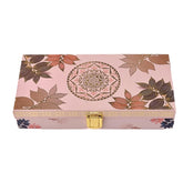 Fancy Shagun Cash Box Or Gaddi Box For Gifting Money On Wedding, New Born Baby, Ring Ceremony Pattern1pc, Material - Wood, Colour - Peach Leaves