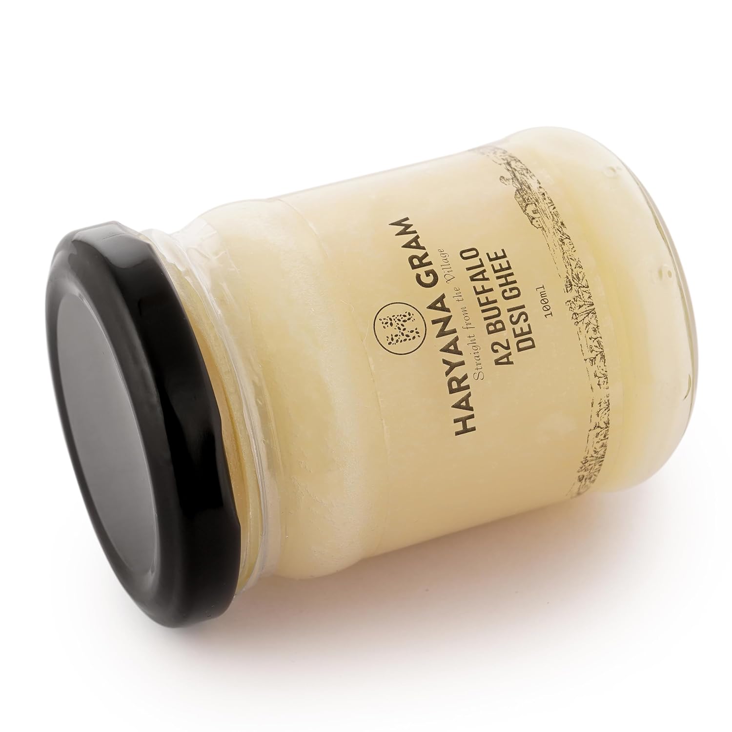Pure A2 Buffalo Desi Ghee By Haryana Gram | Rich In Vitamin A, D & Minerals Healthy Desi Ghee Good For Bones Health | (100ml) 3.3 Ounce | Jar Pack Pure A2 Buffalo Desi Ghee By Haryana Gram | Rich In Vitamin A, D & Minerals Healthy Desi Ghee Good For Bones Health | (100ml) 3.3 Ounce | Jar Pack