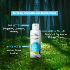 PARK AVENUE MISTY TRAIL DEODORANT FOR MEN 150ML 5.0 FL.OZ. WITH BERGAMOT RUSH | SKIN FRIENDLY