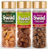 Panjon Swad Chatpata Amla, Anar Amla & Meetha Amla Candy Mukhwas 350gm, (110gm *3 Bottles)