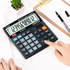 Flair FC-501 TX Desktop Series GST Calculator | 12 Digits Calculator | GST Calculation Function | Dual Power With Solar | 112 Steps Check & Correct | For College & Corporate Use| Black