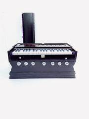 Musical Instrument Harmonium With Cover - 7 Stopper, Double Bellow, 39 Keys, Two Reed (Bass-Male) | Two Side Carry Handles, Jaali Frame On Keys