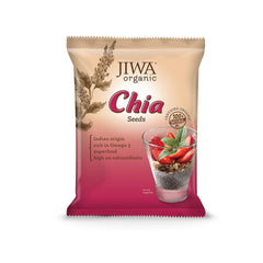 Jiwa Healthy By Nature Organic Chia Seeds Raw & Unroasted Seeds For Eating Superfood Rich In Omega 3, Antioxidants & Fiber Certified Organic & Gluten Free| 250gm 0.5lbs