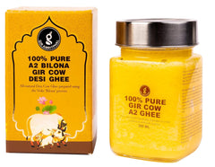 Organic A2 Bilona Gir Cow Desi Ghee By Gir Amritphal | Good Source Of Healthy Desi Cow Ghee | (300ml) 10.1 Ounce | Jar Pack