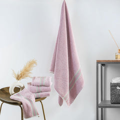 Spread Spain Water & Soil Bath Towel 550 Gsm | Luxurious Blend Of Cotton & Bamboo Fiber Bath Towel Ultra-Absorbent, Quick-Drying & Skin-Friendly (Pink)