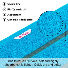 Casa Copenhagen Egyptian Cotton Ecstatic Hand Towel 740 Gsm (Teal Blue)- 6 Pcs