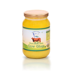 100% Natural A2 Desi Cow Ghee By Purely Desi | Vedic Bilona Method -Traditional Curd Churned Desi Danedar Cow Ghee For Health | (500ml) 16.9 Ounce | Jar Pack