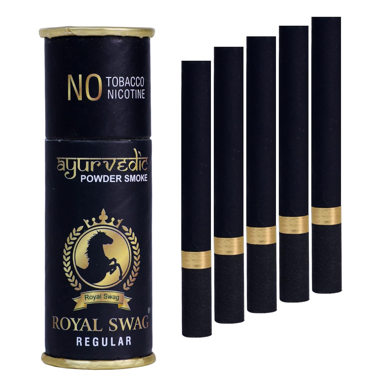 Royal Swag Ayurvedic & Herbal Cigarette Regular Flavour 50 Sticks With 100ml Shot - Smoking Cessasion | Royal Swag Ayurvedic & Herbal Cigarette Regular Flavour 50 Sticks With 100ml Shot - Smoking Cessasion |