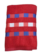Cotton Bath Towel 450 Gsm | Absorbent Super Soft & Comfortable Quick Drying Towel (Red)