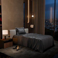 Single Bedsheet With 1 Pillow Cover - 60 X 90 Inches, Dark Grey | Premium Bedding Set, Home Decor, Wedding Gift For Couples, Housewarming, Anniversary