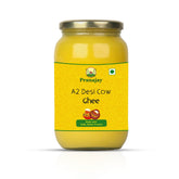 Premium A2 Desi Cow Ghee By Pranajay | Highly Nutritious & Healthy Vedic Bilona Method Desi Ghee Good For Bakes Cookies | (500ml) 16.9 Ounce | Jar Pack