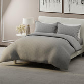 Cotton Blend Bedsheet King Size Set With 2 Pillow Covers - Size 107 X 101 Inches, Grey | Light Weight & Breathable, Bedsheets Safe & Comfortable For Every Season