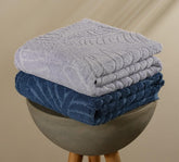 Musa Banana Bath Towels 400 Gsm | Towels With Free Bag Terry Towels Large Size | Super Soft & Super Absorbent (Midnight Blue + Misty Lilac) Pack Of 2