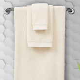 Spread Spain Resort Luxurious Cotton Towels 720 Gsm | Bath, Hand & Washcloth Towels Sets Of 3 Super Softness & Absorbent (Ivory)