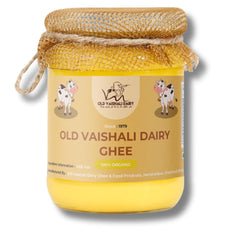 Pure Premium Desi Cow Ghee By Old Vaishali Dairy | High In Protein Fiber Healthy & Nutrients Indian Gir Cow Ghee | (500ml) 16.9 Ounce | Jar Pack