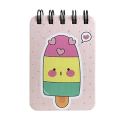 Spiral Pocket Notebook, Cute Mini Notepad, Handy Notebook For School, Office (Icecream) Pack Of 1