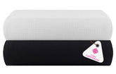 Casa Copenhagen Designed In Denmark Waffle Super Soft 2 Pieces 100% Cotton Large Bath Towel 525 Gsm - Black & White