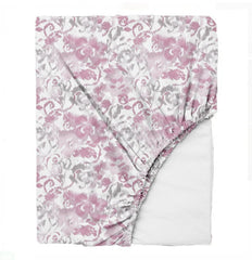 King Size Fitted Bedsheet With 2 Large Pillow Covers - 108 X 108 Inches, Pink & White | Soft, Breathable & Durable | Wrinkle Resistant