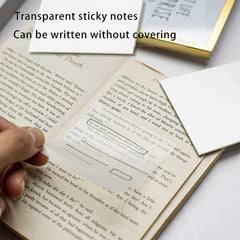 Sticky Notes Pastel Sticky Note Clear Self - Sticky Annotation, Waterproof | Pack Of 1, White