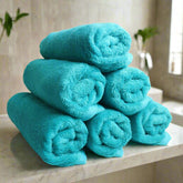 Heelium Bamboo Hand Towel 1200 Gsm | Ultra Absorbent & Anti-Bacterial 3x Softer Than Cotton Towels Pack Of 6 - Teal